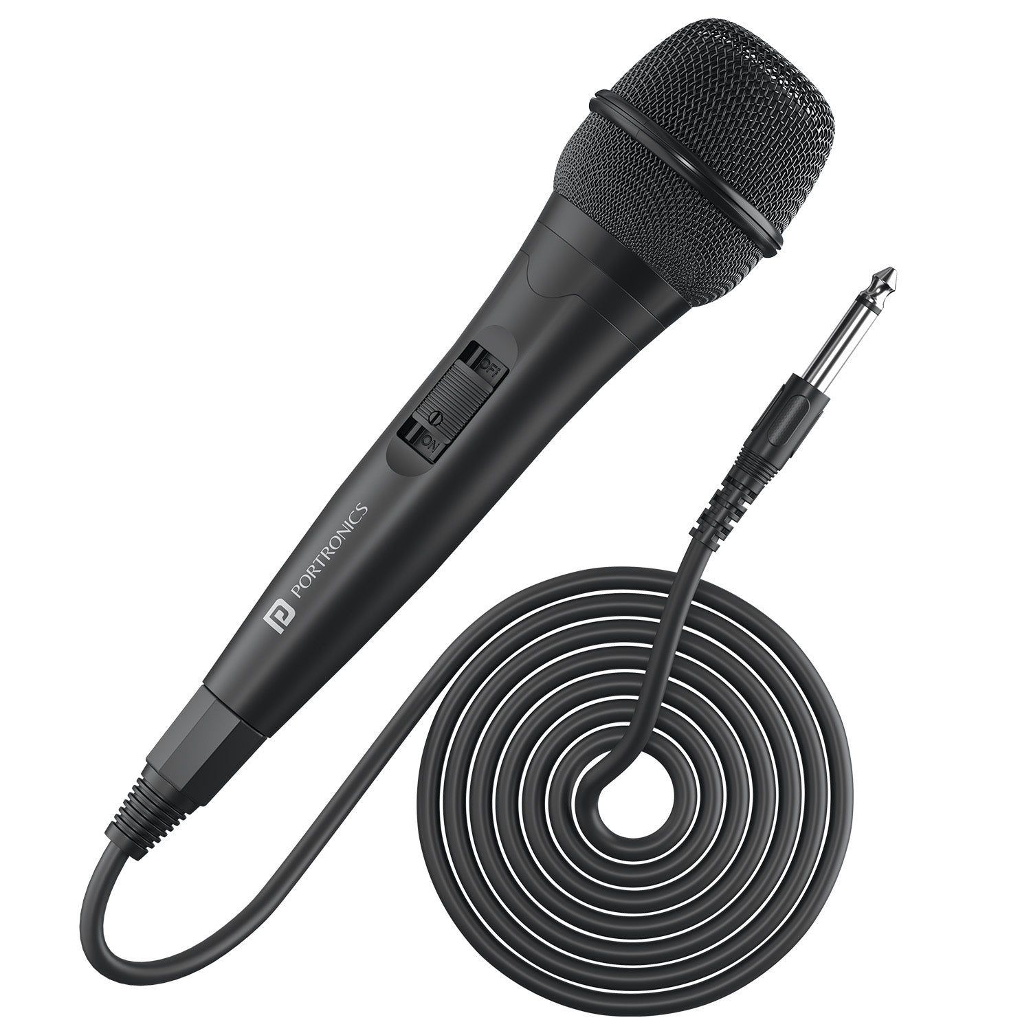 Portronics Provox 6.35mm Dynamic Microphone - Black
