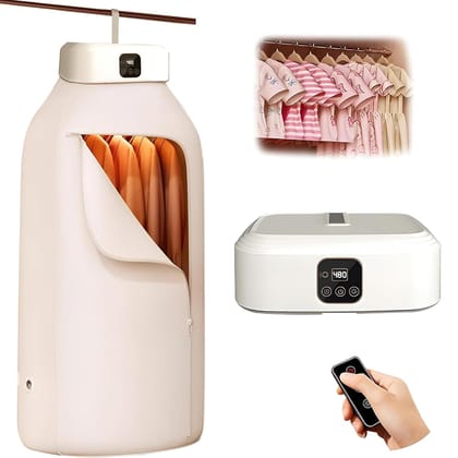 Clothes Warmer Machine - Portable Warmer for Clothes - Mini Electric Laundry Warming Machine for Home & Travel | Automatic Warmer with Hanger & Heater for Towels, Baby Clothing & More