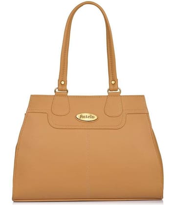 Fostelo - Beige  PU Shoulder Bag