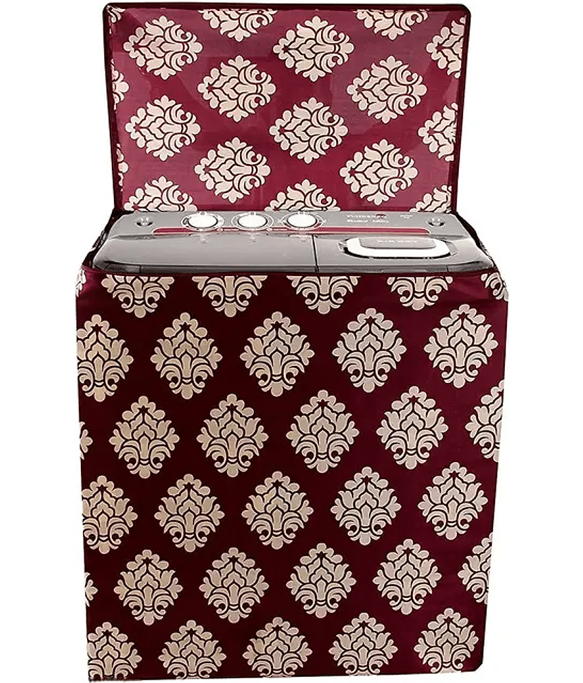 ENTICE Semi-Automatic Washing Machine Cover Compatiable For 8 kg - Maroon