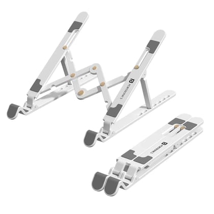 Portronics My Buddy K Lite Foldable Laptop Stand | Adjustable Height Ergonomic Laptop Riser | Anti-Slip Silicone Pads | Lightweight ABS Build | Supports Up to 5kg | Compatible with Laptops & MacBooks (Random Color) Portronics My Buddy K Lite Foldable Laptop Stand | Adjustable Height Ergonomic Laptop Riser | Anti-Slip Silicone Pads | Lightweight ABS Build | Supports Up to 5kg | Compatible with Laptops & MacBooks (Random Color)
