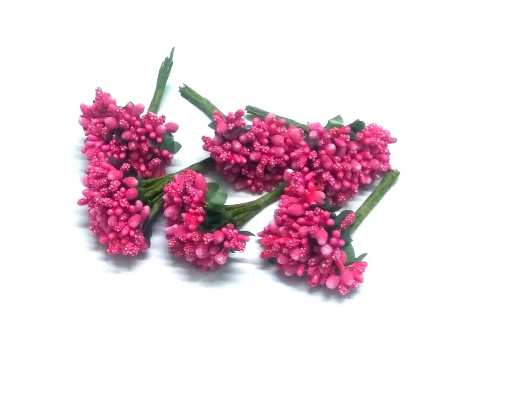 Nawani Artificial Pollen Flowers for Tiara Making and Jewelry Making, (6 Bunch of 12 Pollen Each) - Flowers | Buy online on ZillyBuy