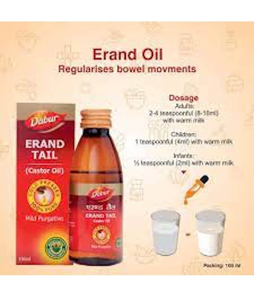Dabur DABUR ERAND OIL100 ML ( PACK OF 4)