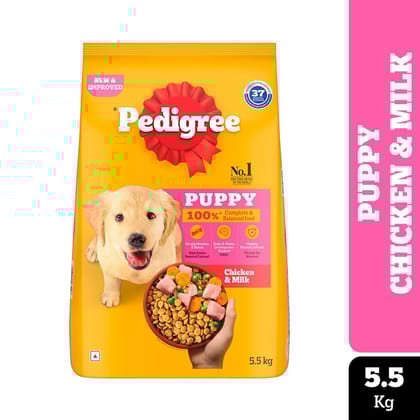Pedigree Chicken &amp; Milk Puppy Dry Dog Food 5.5kg