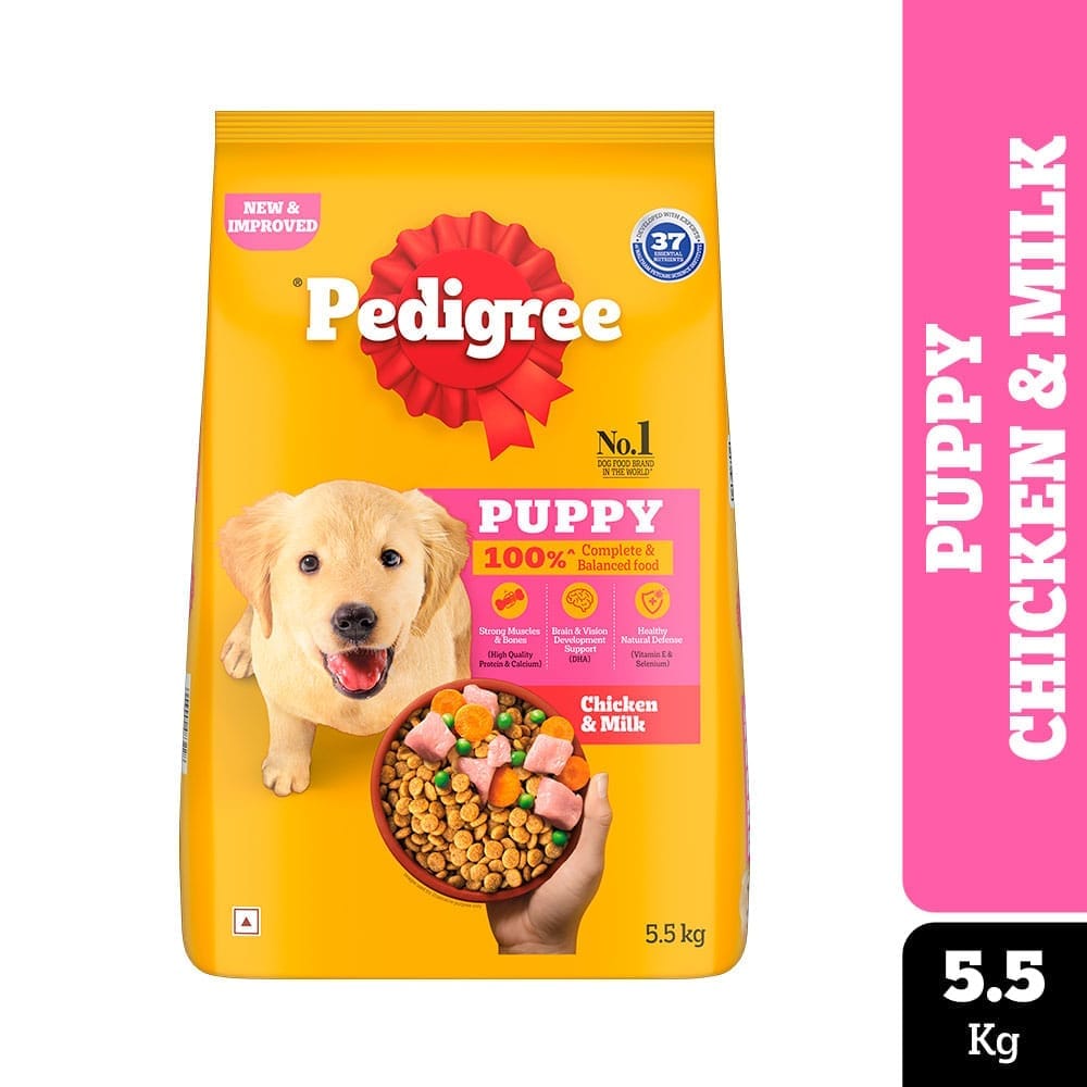 Pedigree Chicken &amp; Milk Puppy Dry Dog Food 5.5kg