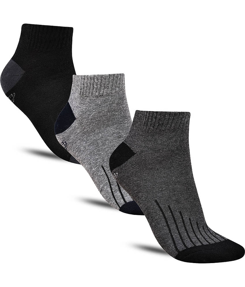 Dollar - Cotton Men's Solid Multicolor Ankle Length Socks ( Pack of 3 )