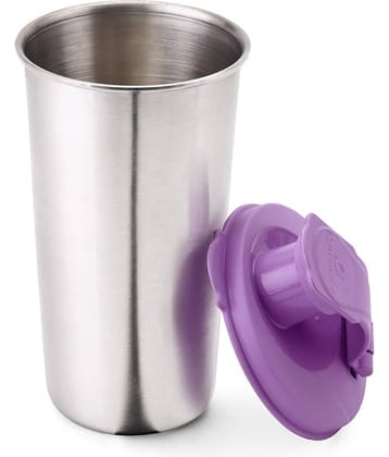 Oliveware Violet Sipper Water Bottle 400 mL ( Set of 1 )