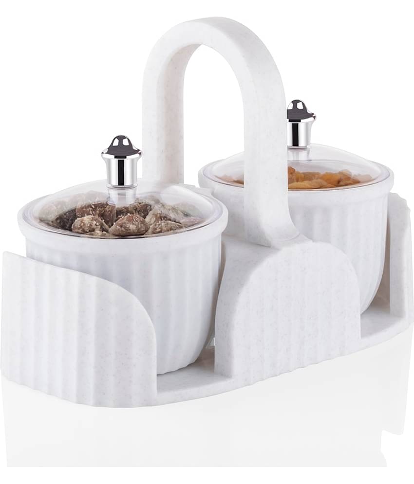Analog Kitchenware Dry Fruit/Masala/Dal Plastic White Pickle Container ( Set of 1 )
