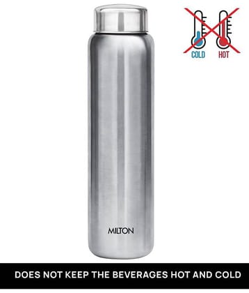 Milton Aqua 1000 Stainless Steel Water Bottle, Set of 1, 950 ml, Silver | 100% Leak Proof | Office Bottle | Gym Bottle | Home | Kitchen | Hiking | Treking Bottle | Travel Bottle