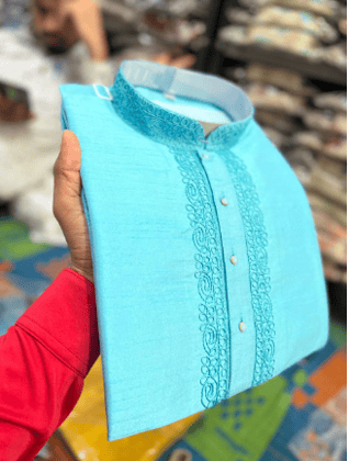 GENTS SILK KURTA PAJAMAS ( SIZE:  38 )