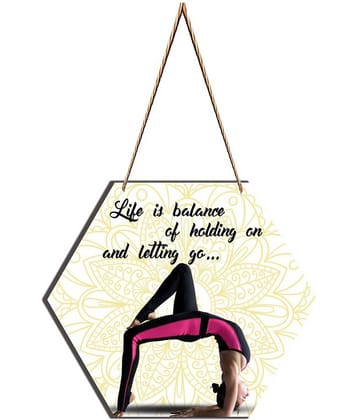 Saf Wood Wall Sculpture Multi - Pack of 1