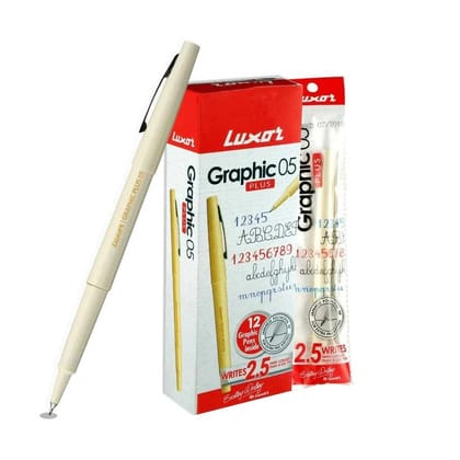 Shopndia Graphic Pen 0.5 - Perfect for Reusable Notebooks, 12-Pack Water-Based Ink