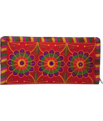 SUNESH CREATION Red Fabric Handheld