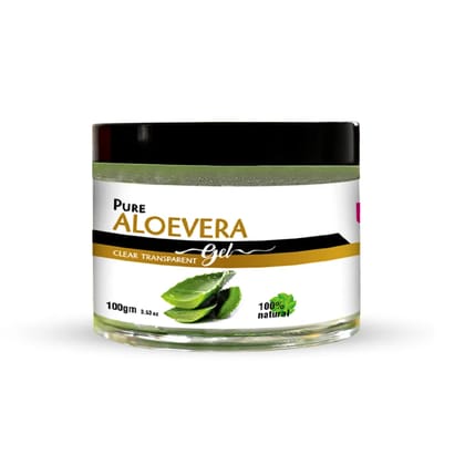 Aloe vera clear gel | Pure transparent multipurpose gel | For Face, Body and Hair (Size - 100GM) by Kerala Naturals