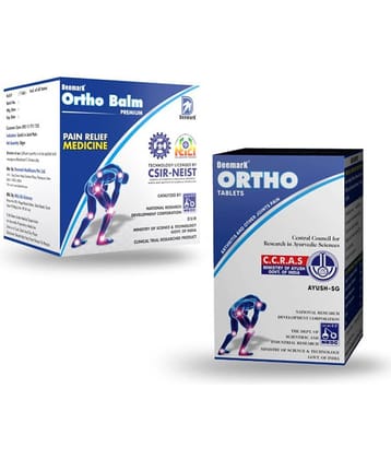 Deemark Ortho Balm 50grm + Ortho Tab 30 for Muscles & Joint Pain Arthritis & Twitching Joint related problems