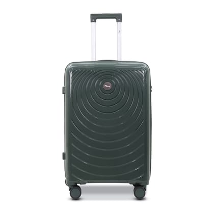 SKYCARRY | Orbital Trolley Bag Single Small S20 | Durable Hard Shell | TSA Type Lock | Spinner Luggage | 360 Disc Spinner Wheels | Travel Suitcase (20, Forest Green, Small)