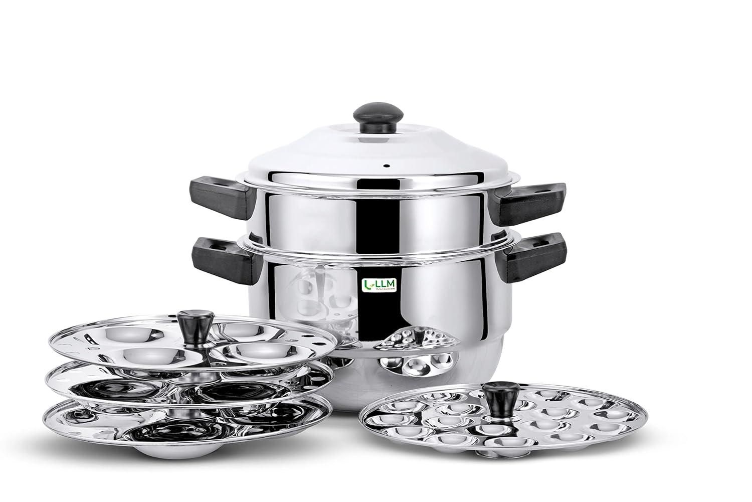 LLM Stainless Steel Multi Purpose Steamer and Idli Maker 2 Litre