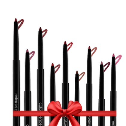 Coloressence Pout Perfect Matte Lip Liner Combo Set of 9 Shades (Multicolor) | Long Lasting | Lightweight | Highly Pigmented | Non-Drying Formula | Waterproof Coloressence Pout Perfect Matte Lip Liner Combo Set of 9 Shades (Multicolor) | Long Lasting | L