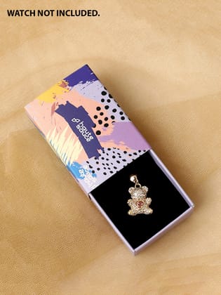 Winnie Bear Embellished Snap Button Charm-Charms
