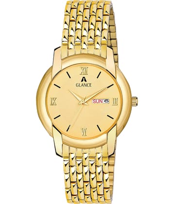 Aglance - Gold Stainless Steel Analog Men's Watch