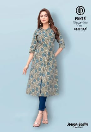 Jeevan Sathi Vol 3 Deeptex Prints Aline Kurti Pure Cotton Jeevan Sathi Vol 3 Deeptex Prints Aline Kurti Pure Cotton