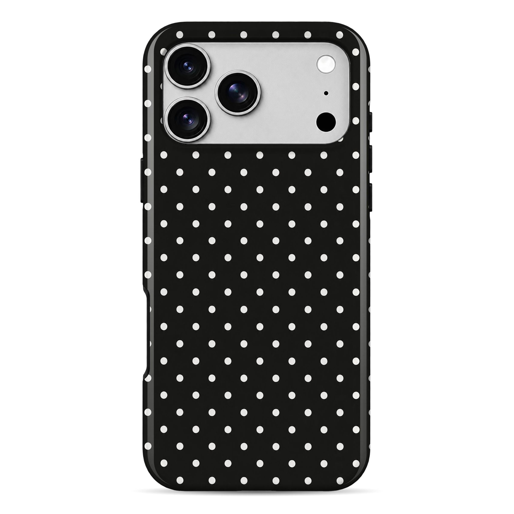 WrapCart Blush Chocolate Polka Armour Mobile Cover | Double Layer Shockproof Glossy