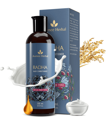 Avimee Herbal Radha Conditioner Strengthens & Repairs Hair with Keratin, Rice Protein & ACV 200 ml (Pack of 1)