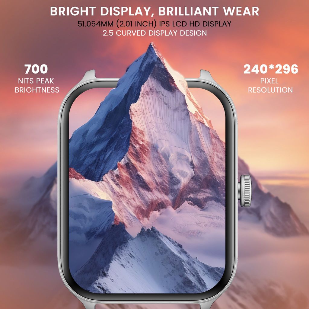 CELLECOR E5 Connect 2.01" IPS HD Display | 700 NITS | BT-Calling | AOD | IP67 | BT v5.4| Smartwatch