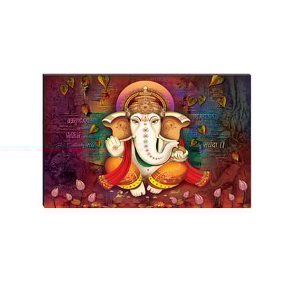 6MM MDF Lord Ganesha Satin Matt Texture UV Art Painting