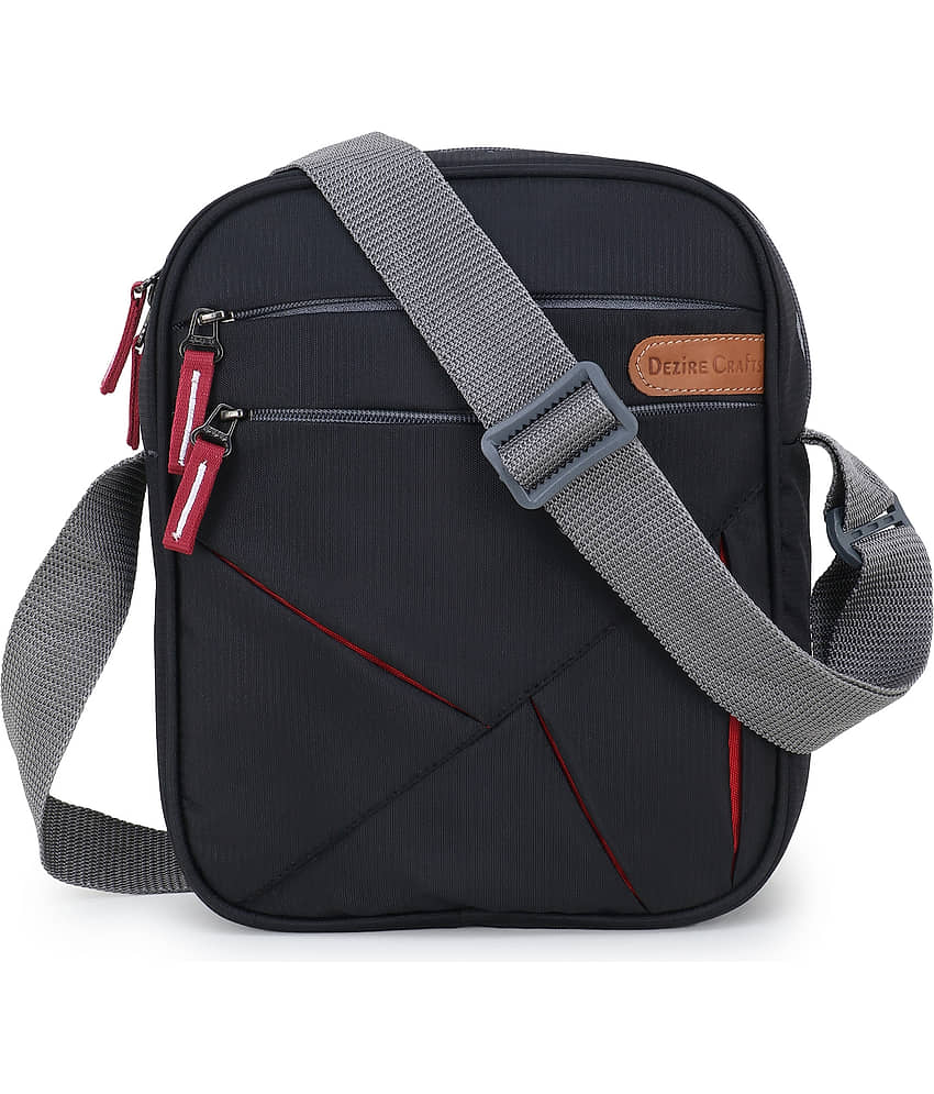 Dezire Crafts Black Solid Messenger Bag