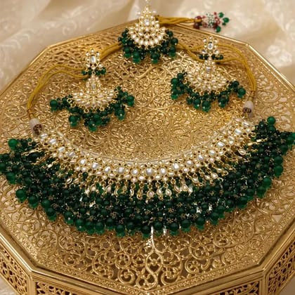 Emerald Royale Kundan Choker Set