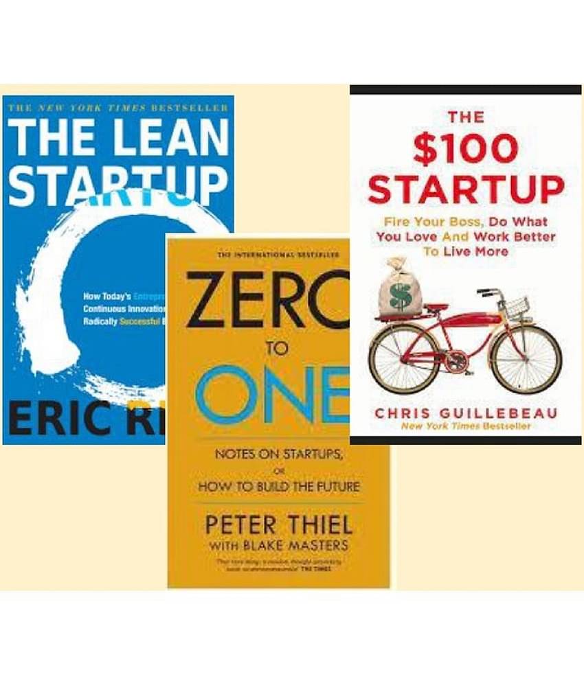 ( Combo of 3 books ) The Lean Startup + Zero To One + 100 dollar startup
