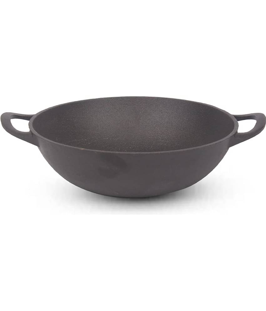 The Indus Valley - Cast Iron Shallow Kadhai 5 mm ( 2.5 ) L