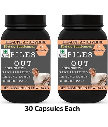 Health Ayurveda Piles Out | Ayurvedic Piles Cure Capsule 60 No.S Pack of 2
