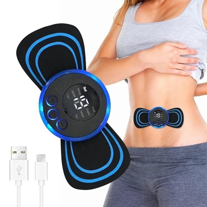 SMARTCAM Mini Neck Massager Electric Butterfly Design Muscle Stimulator Back Cervical Massager for Shoulder Waist Arm Pain Relief