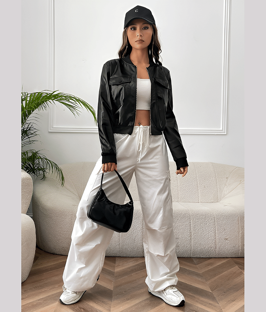 PLUS PARADISE Women Regular Jacket ( Black )