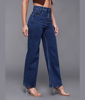 Miss Chase - Blue Denim Wide Leg Women's Jeans ( Pack of 1 )