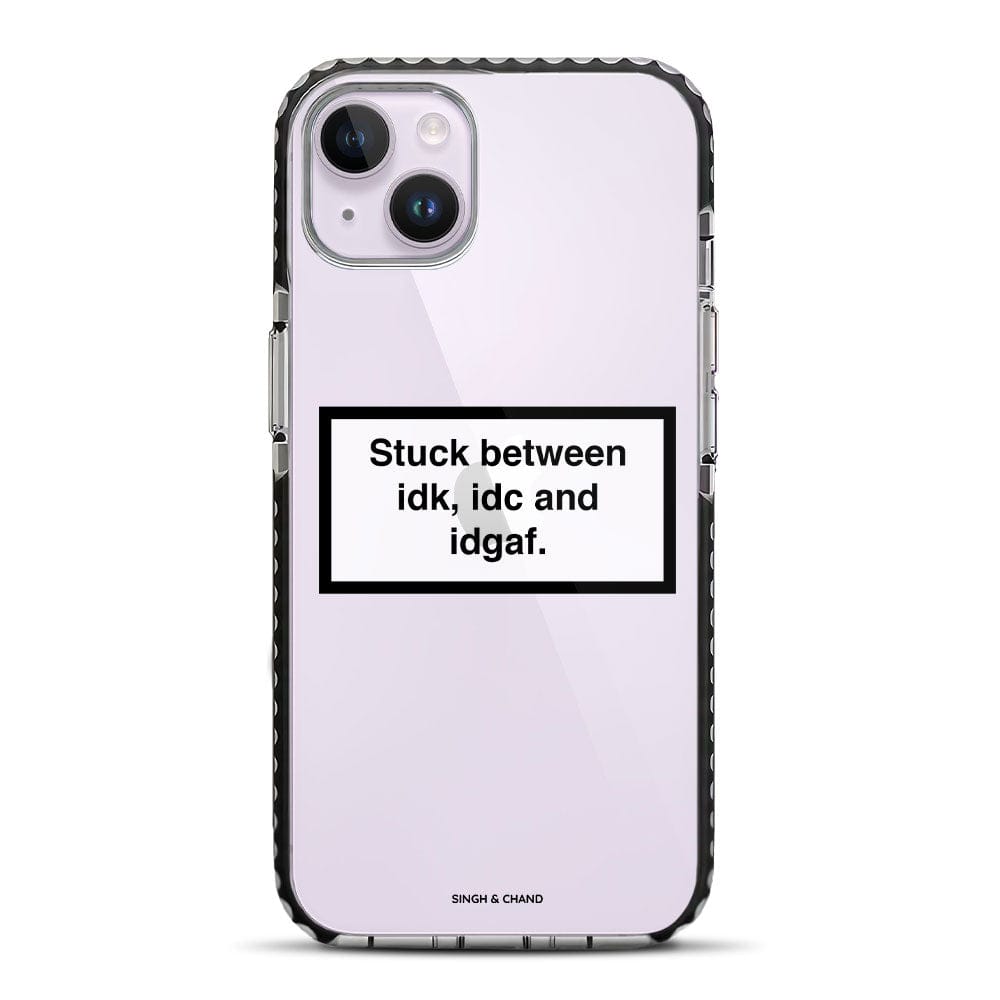 Quirky I don’t care quote iPhone 14 Plus Stride Phone Case-Stride