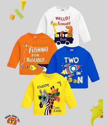 Kuchipoo Pack of 4 Boys Cotton Blend T-Shirt ( Multicolor1 )