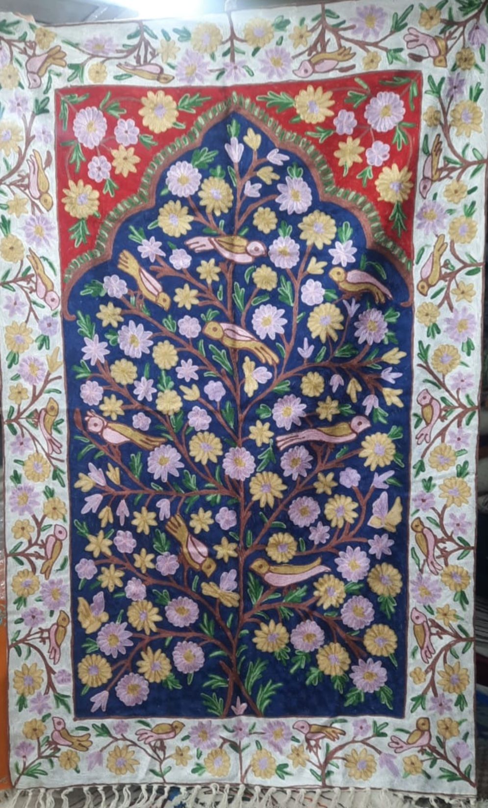 Kashmari Embroidery  wall hanging Show piece 3*6 feet