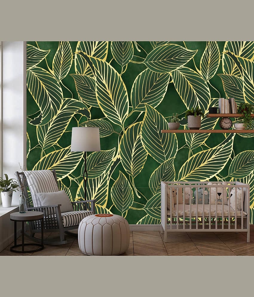 Sekhmet GREEN GOLD PAN  Self-Adhesive Wallpaper Waterproof Old Furniture Vinyl Stickers Wooden Door Wardrobe Desktop PVC Wall Papers(60*200)