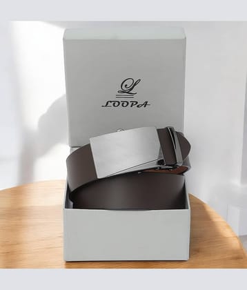 Loopa - Brown 100% Leather Men's Formal Belt ( Pack of 1 )