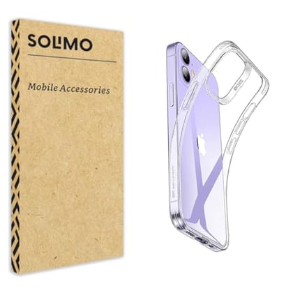 Amazon Brand - Solimo Silicone Shockproof Crystal Clear Back Cover Case for iPhone 12 Mini | 360 Degree Protection | Protective Design | Transparent Back Cover for iPhone 12 Mini Amazon Brand - Solimo Silicone Shockproof Crystal Clear Back Cover Case for