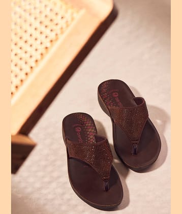 Puntoblu Brown Women's Thong Flip Flop