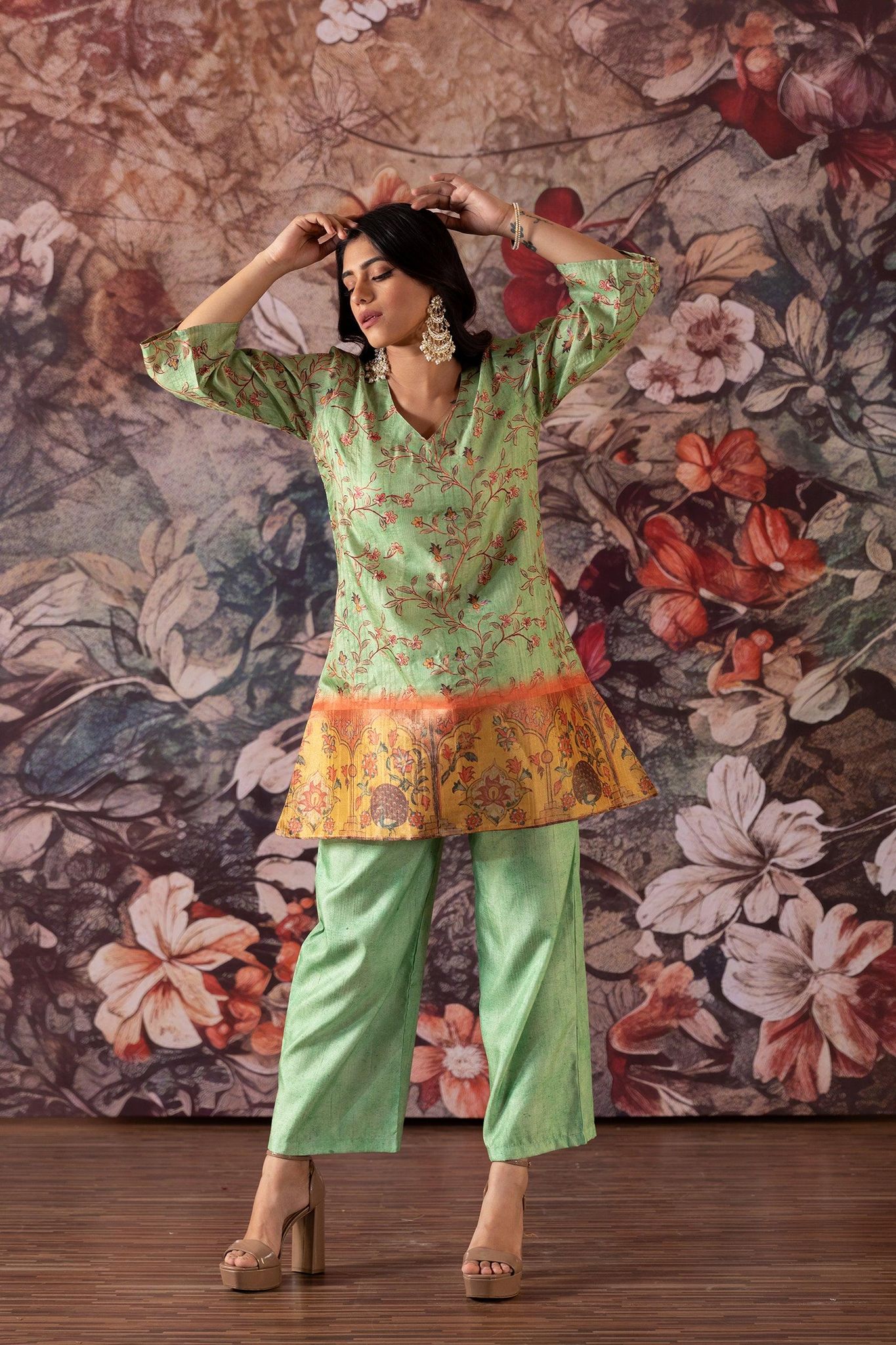 Pista Floral Print Co Ord Set-XS