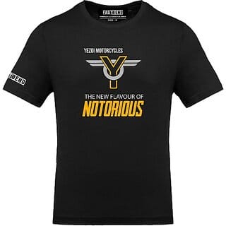 FastB Men Typography Round Neck Black T-Shirt