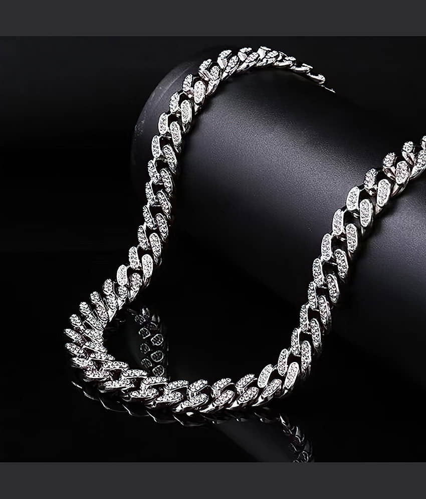 FASHION FRILL Silver Plated Alloy Chain ( Pack of 1 )