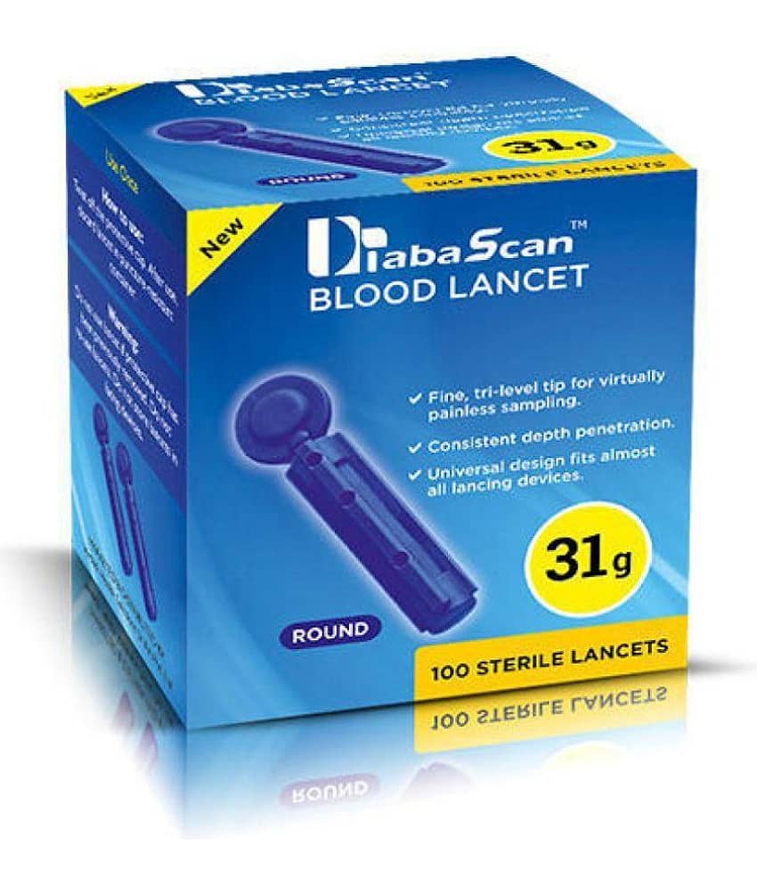 DiabaScan ROUND LANCETS PACK OF 100(31G) 101-200 Expiry March 2027
