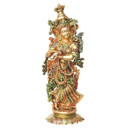 Brass Radha Ji Statue - Handcrafted Brass Idol, Height : 24.7 Inch (BSMAS1379 R)