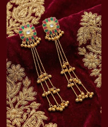 Bhagya Lakshmi Golden Drop Earrings ( Pack of 1 )